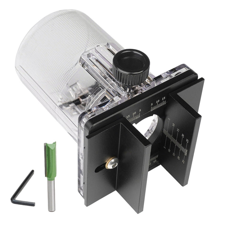 2 In 1 Woodworking Trimming Slotting Bracket Invisible Fasteners Wardrobe Opening Punching Locator With 11mm Milling Cutter