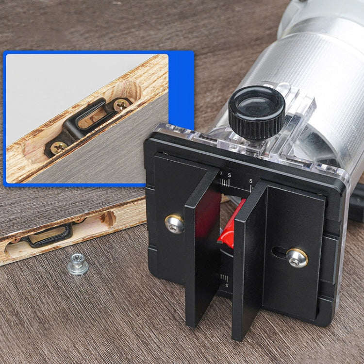 2 In 1 Woodworking Trimming Slotting Bracket Invisible Fasteners Wardrobe Opening Punching Locator With 11mm Milling Cutter