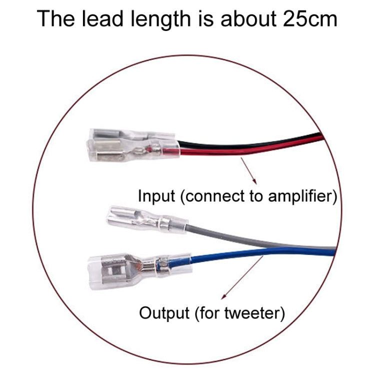 WEAH-T-5 Car Modification Tweeter Crossover Hi-Fi Audio Divider, Style: B Model 2.5UF