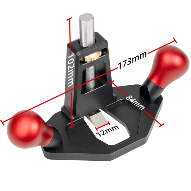 Router Planer Right Angle Tenon Shoulder Trimming Slotting Planer DIY Woodcraft Tool, Model: Aluminum Handle