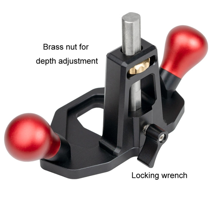 Router Planer Right Angle Tenon Shoulder Trimming Slotting Planer DIY Woodcraft Tool, Model: Wooden Handle