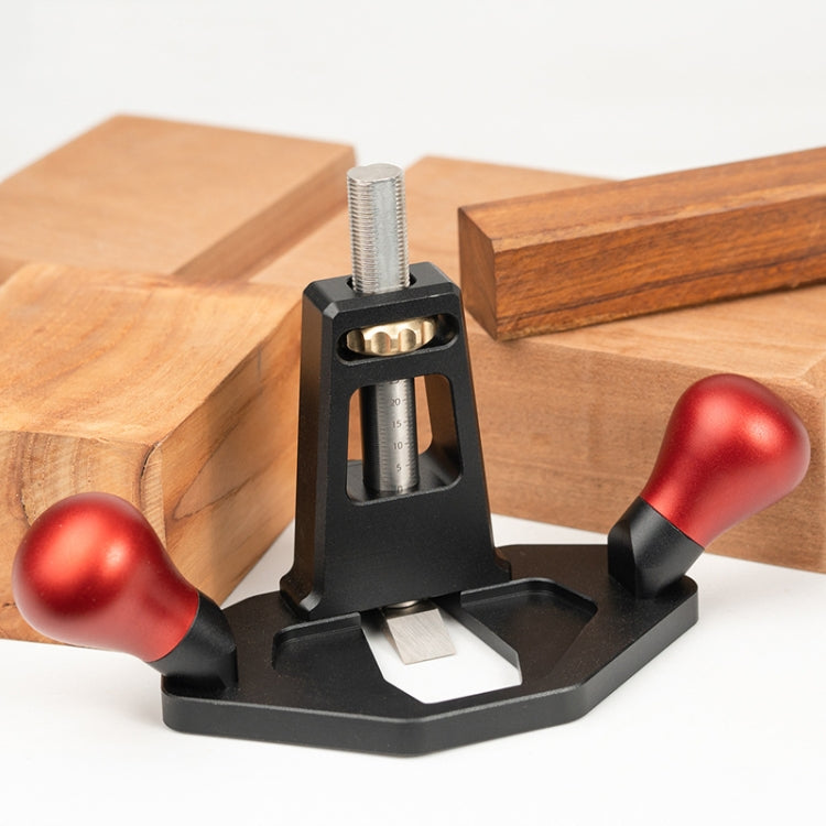 Router Planer Right Angle Tenon Shoulder Trimming Slotting Planer DIY Woodcraft Tool, Model: Aluminum Handle