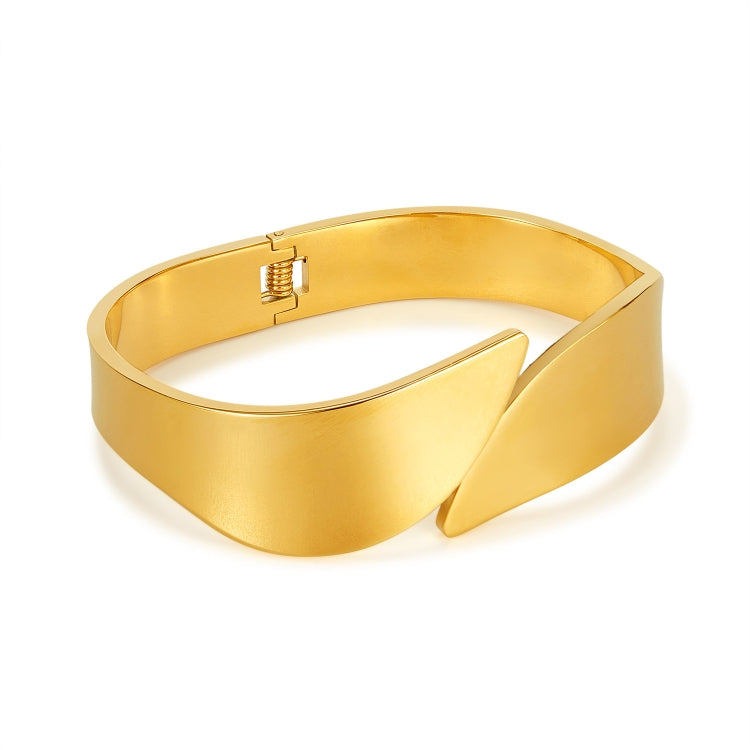 OPK GH1106 Stainless Steel Minimalist Glossy Bracelet - Gold