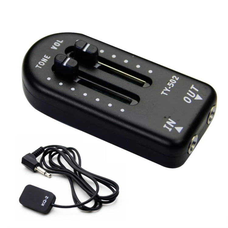 Stick-on Miniature Violin Guitar Universal Pickup - Black