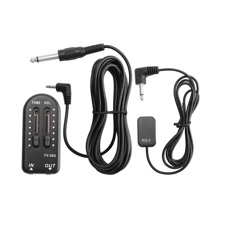 Stick-on Miniature Violin Guitar Universal Pickup - Black
