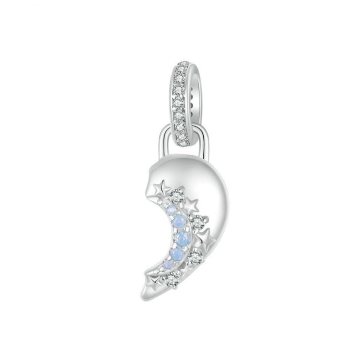 S925 Sterling Silver DIY Detachable Sun Moon Heart Pendant - BSC1034