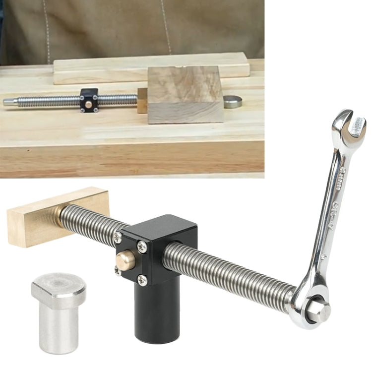Woodworking Adjustable Desktop Clip Vise Dowel Fast Fixed Clip Clamp Tool, Model: 19mm + 2 Table Clamp
