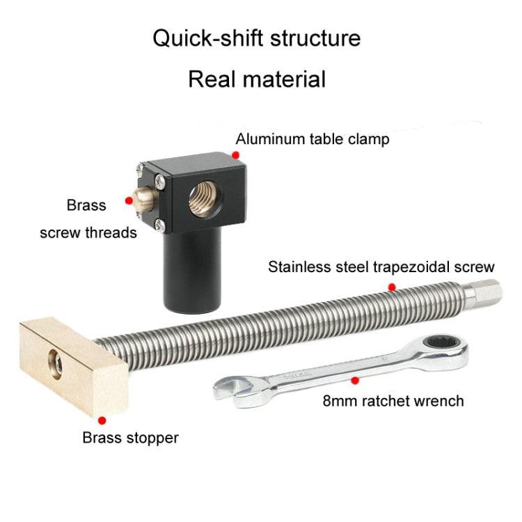 Woodworking Adjustable Desktop Clip Vise Dowel Fast Fixed Clip Clamp Tool, Model: 19mm