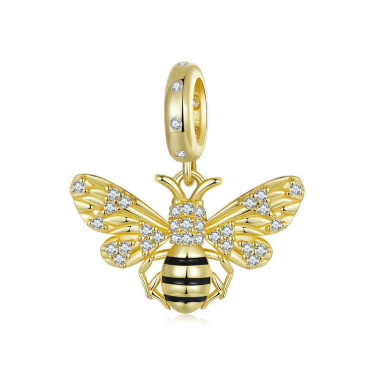 S925 Sterling Silver Gold-Plated Bee DIY Bracelet Pendant - BSC1035