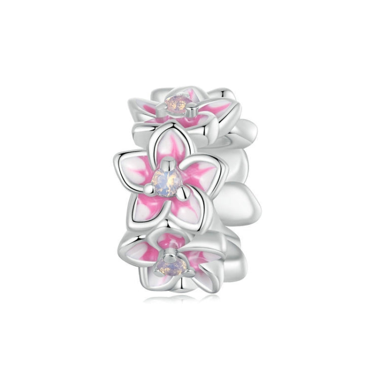 S925 Sterling Silver Gradient Cherry Blossom DIY Spacer Beads - SCC2818