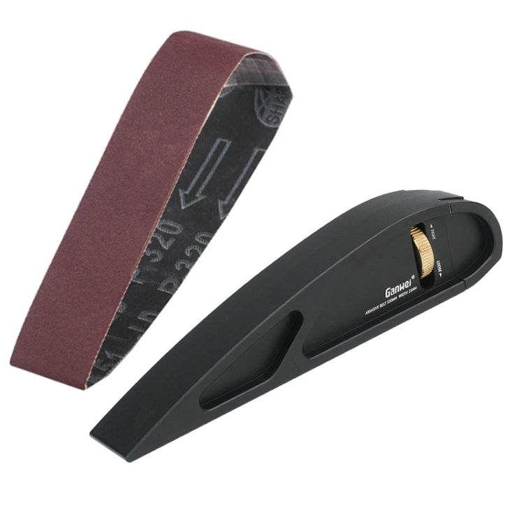 Ganwei Sandpaper Holder Adjustable Manual Curve Grinding Polishing Belt Sander Sandboard Woodworking Tool With 5pcs 320 Grit Sanding Belt