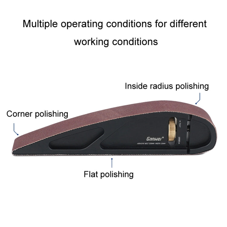 Ganwei Sandpaper Holder Adjustable Manual Curve Grinding Polishing Belt Sander Sandboard Woodworking Tool With 5pcs 320 Grit Sanding Belt