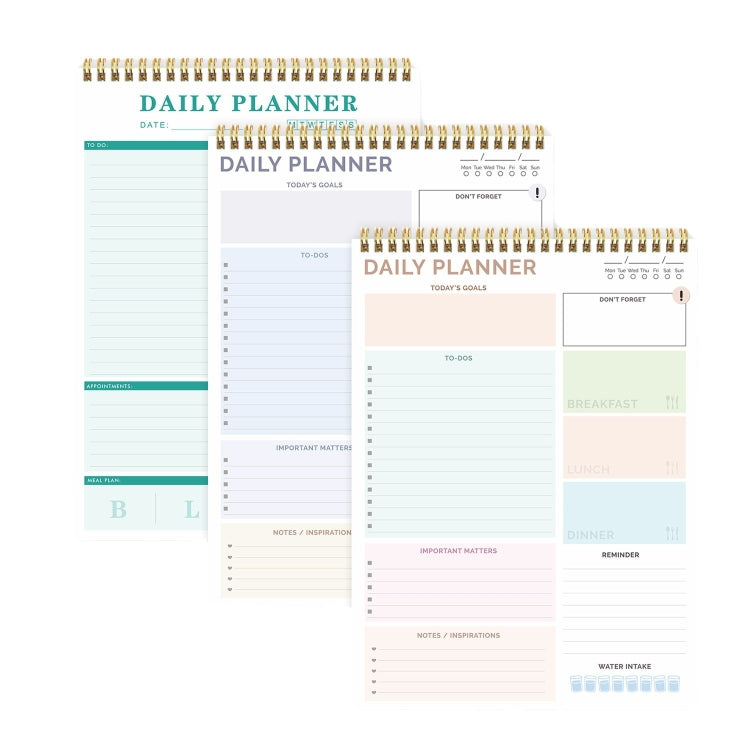 52 Sheets A4 English Daily Planner Coil Notepad Schedule Book To Do List Important Matters