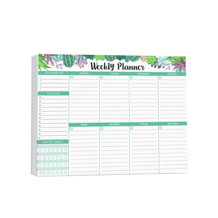 B5 52 Sheets Weekly Planner Tear-away Notepad Schedule Book To Do List Day Priorities
