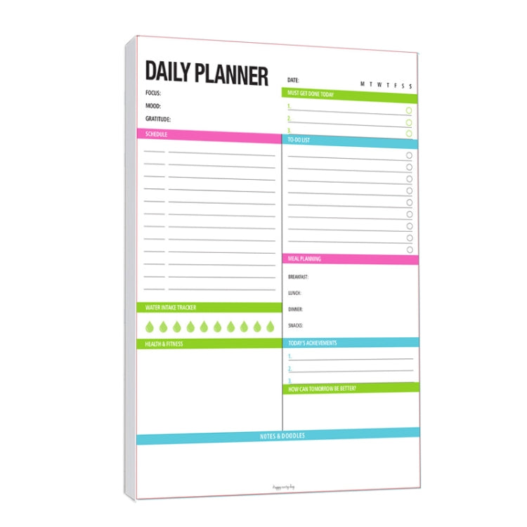 B5 52 Sheets Weekly Planner Tear-away Notepad Schedule Book To Do List Day Priorities