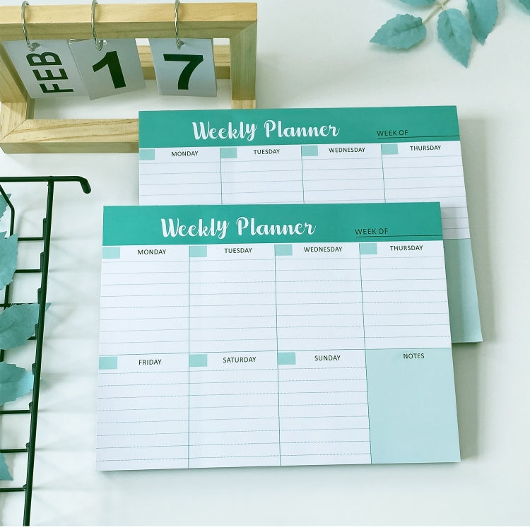 B5 52 Sheets Weekly Planner Tear-away Notepad Schedule Book To Do List Day Priorities