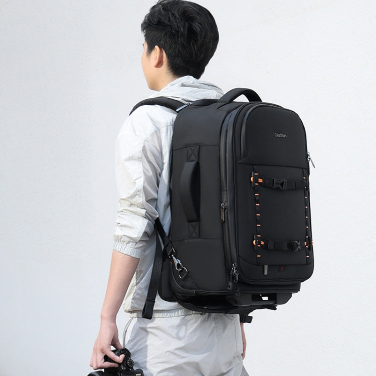 Cwatcun D136 Generation 1 Large Camera Trolley Shoulder Bag Large Capacity Outdoor Photography Storage Case - Black