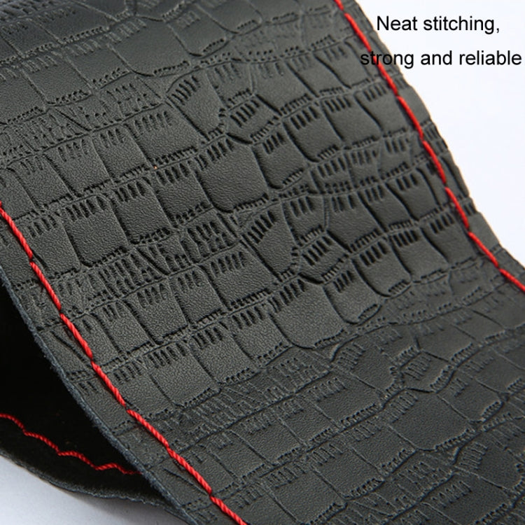 38cm Four-season Embossed Cowhide Hand-sewn Steering Wheel Cover