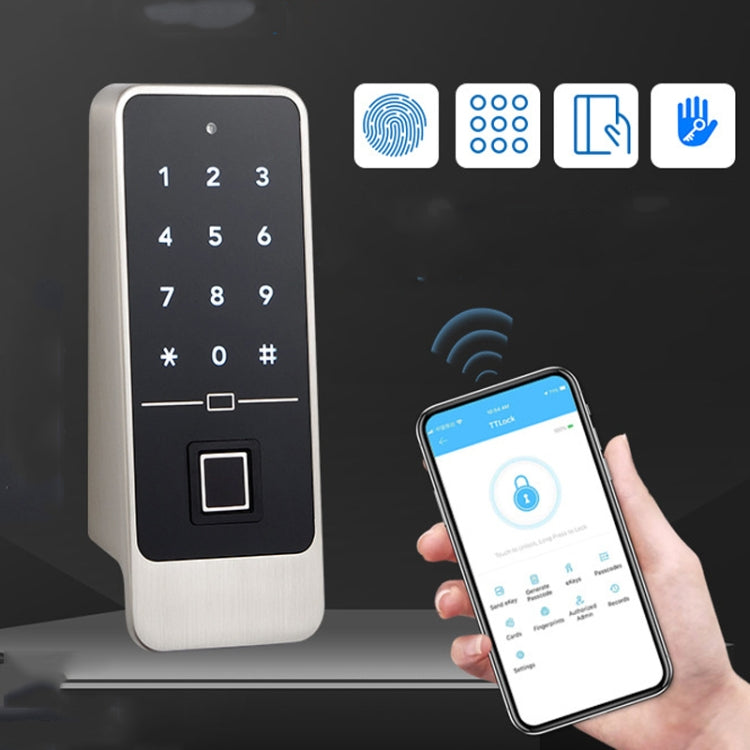 F8  Electronic Cabinet Lock Keyless Password Intelligent Card Unlock, Spec: Fingerprint Version