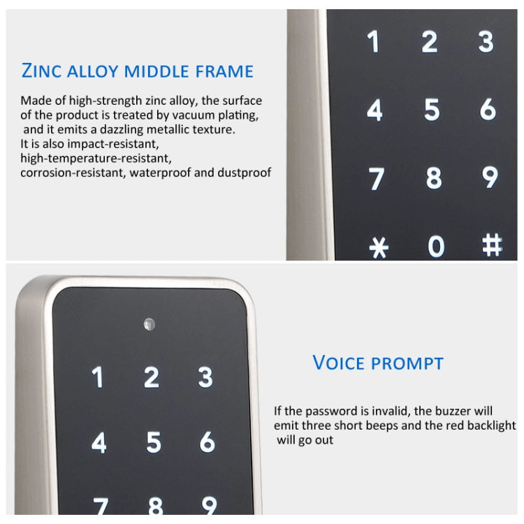 F8  Electronic Cabinet Lock Keyless Password Intelligent Card Unlock, Spec: Fingerprint Version