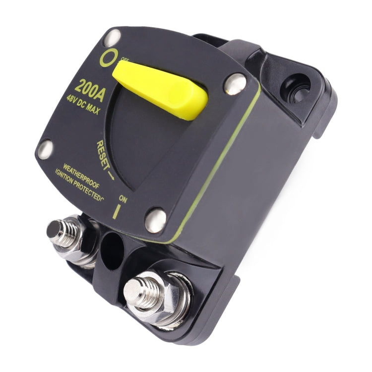 RV Yacht Manual Reset Ignition Protection Fuse Switch With Terminal Accessories, Current: 200A