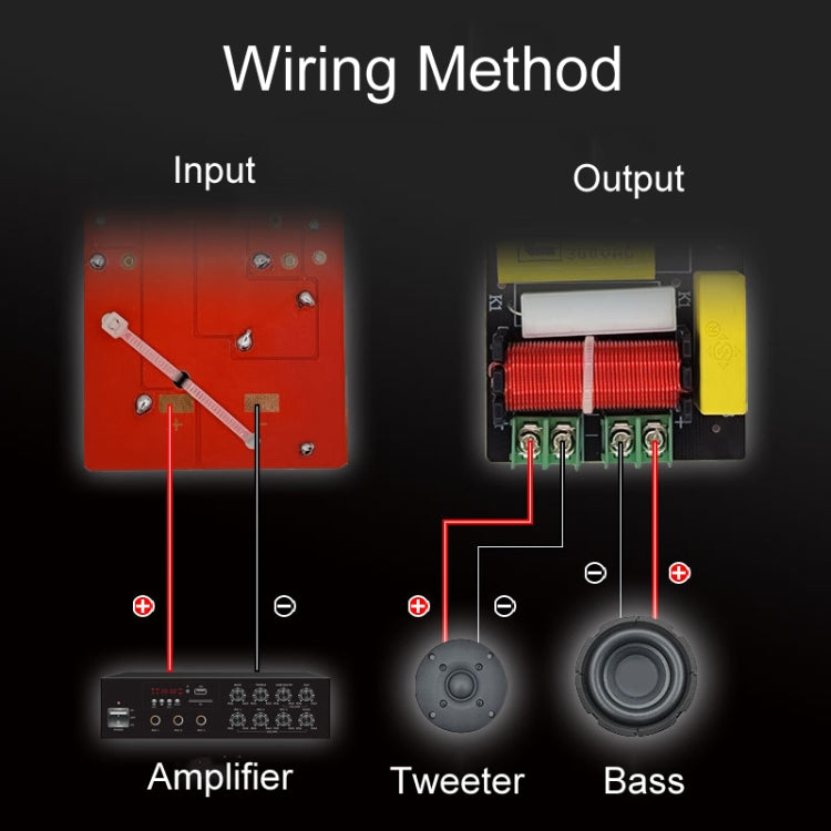 Magenta-2 High And Low 2-Way Audio Crossover Bookshelf Speaker Conversion Divider - B Model 3uF Capacitor
