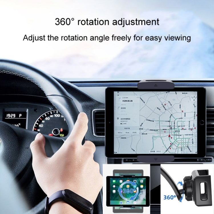 For iPad Car Tablet Holder Suction Cup Mount Car Dashboard Cellphone Stand - Black