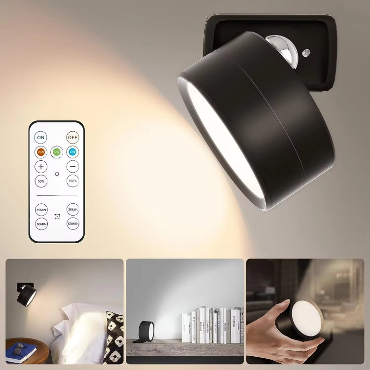 LED 360 Degree Rotating Lamp Magnetic Cabinet Spotlight Atmosphere Night Light, Spec:  White