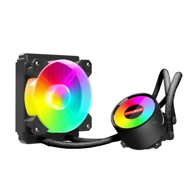 COOLMOON RGB120 5V ARGB Integrated Single Row Multi-Platform CPU Cooler - Black