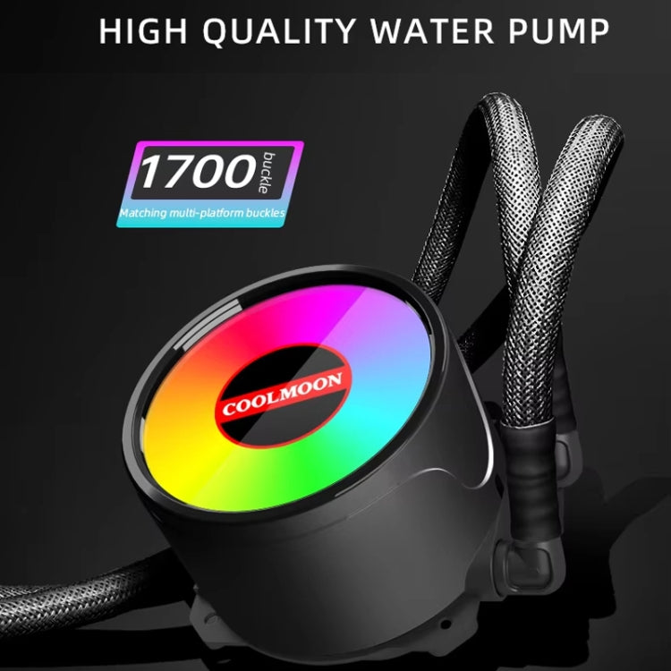 COOLMOON RGB120 5V ARGB Integrated Single Row Multi-Platform CPU Cooler - Black
