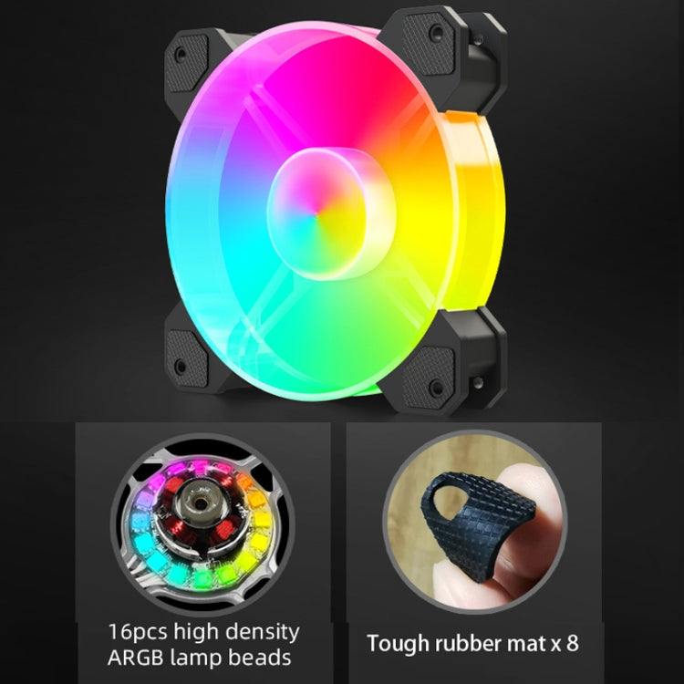 COOLMOON RGB120 5V ARGB Integrated Single Row Multi-Platform CPU Cooler - Black
