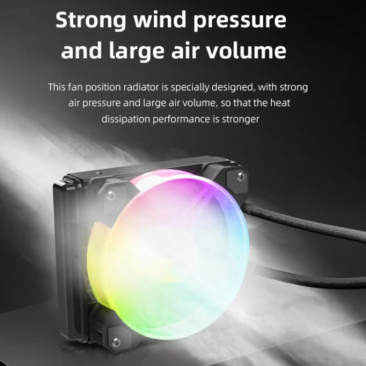 COOLMOON RGB120 5V ARGB Integrated Single Row Multi-Platform CPU Cooler - Black