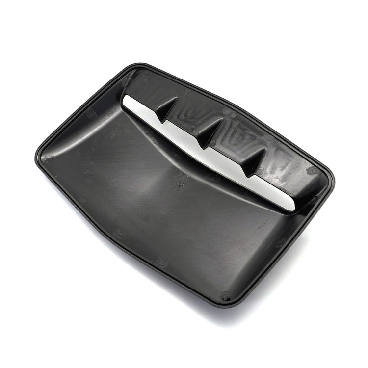 Universal Carbon Car Hood Scoop Air Flow Intake Decorative Turbo Bonnet Vent Cover With Tape - Black