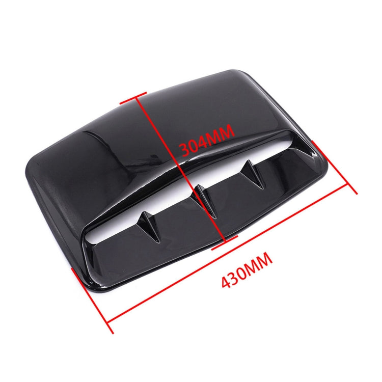 Universal Carbon Car Hood Scoop Air Flow Intake Decorative Turbo Bonnet Vent Cover With Tape - Black