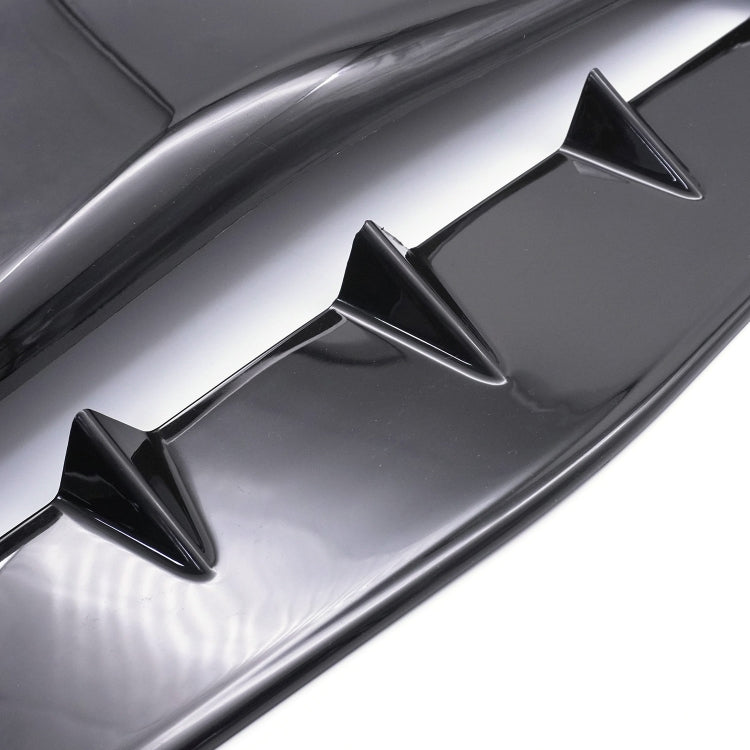 Universal Carbon Car Hood Scoop Air Flow Intake Decorative Turbo Bonnet Vent Cover With Tape - Black