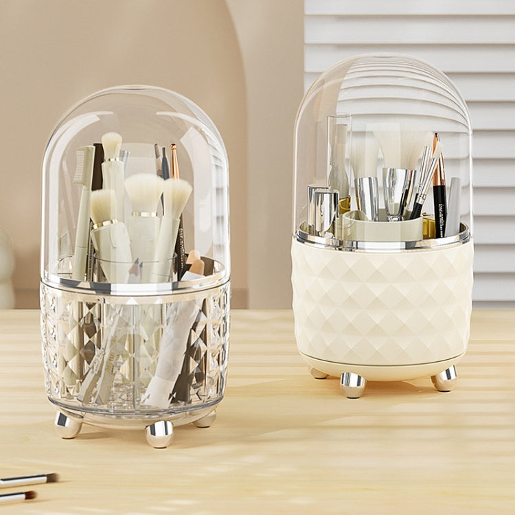 Cosmetic Organizer Large Capacity Rotatable Desktop Dustproof Storage Box