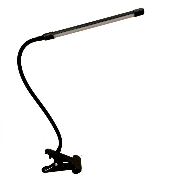 LED Table Lamp With Clamp & Flexible Gooseneck USB Reading Light Bedside Lamp, Spec: 4 Buttons Dimming White