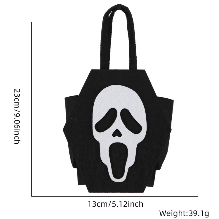 Halloween Felt Candy Bag Party Costume Three-Dimensional Handbag, Color: Scared Skull