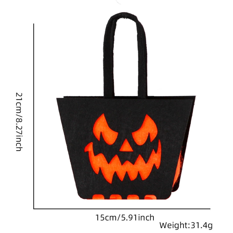 Halloween Felt Candy Bag Party Costume Three-Dimensional Handbag, Color: Orange Devil Face