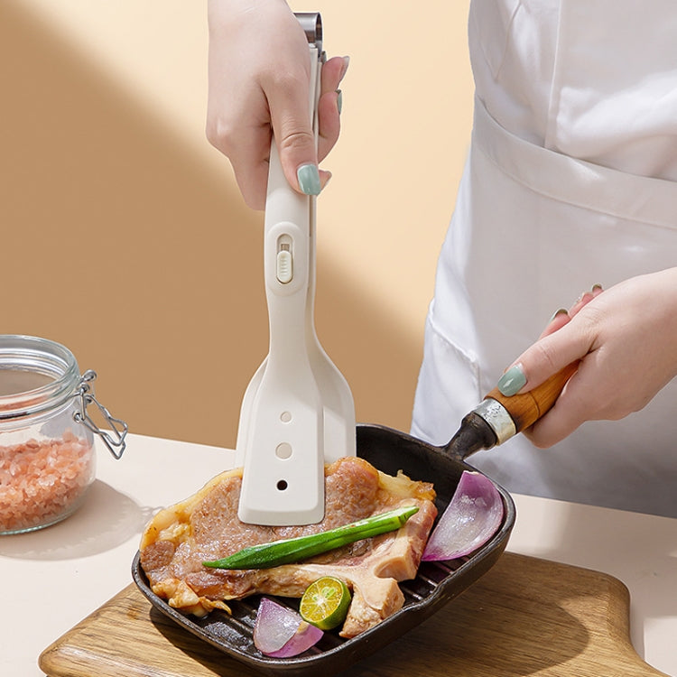 Household Spatula Clip Kitchen Anti-Scald And High Temperature Resistant Food Clamp - White