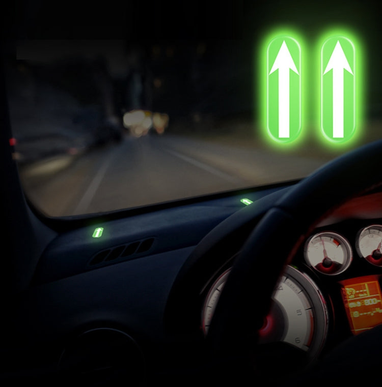 2pairs Safety Point Driving Assistance Positioning Mark Car Interior Luminous Sticker