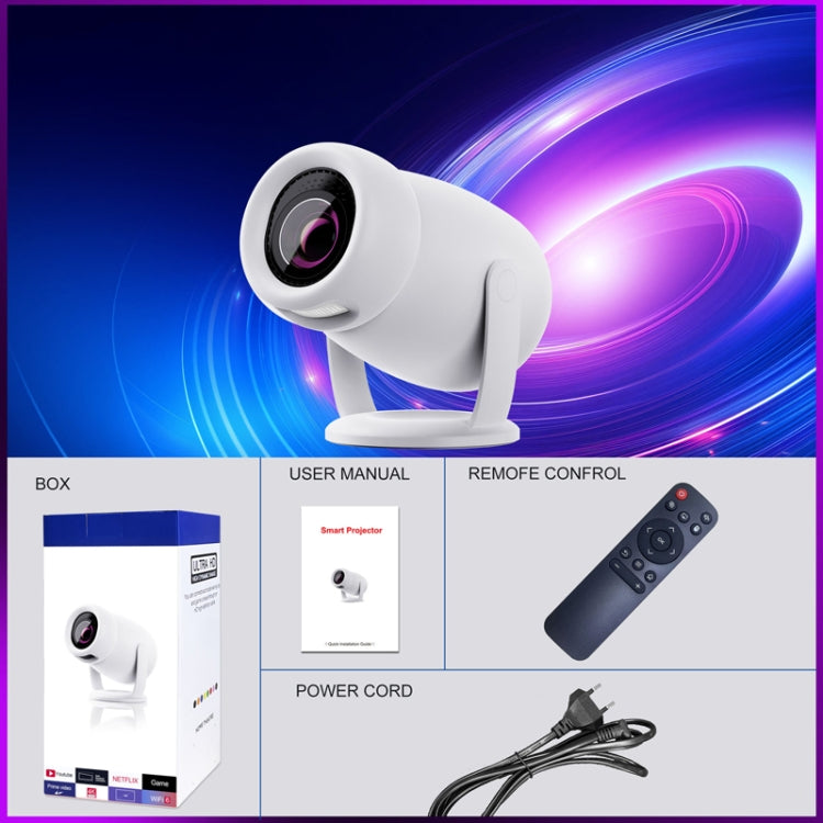 HY400 Android 12.0 System Intelligent Projector Portable Family Projector US Plug