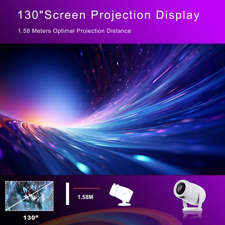 HY400 Android 12.0 System Intelligent Projector Portable Family Projector US Plug