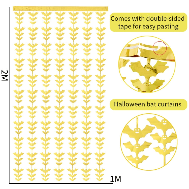 Halloween Decorative Bat String Flag Door Curtain Party Scene Layout Props
