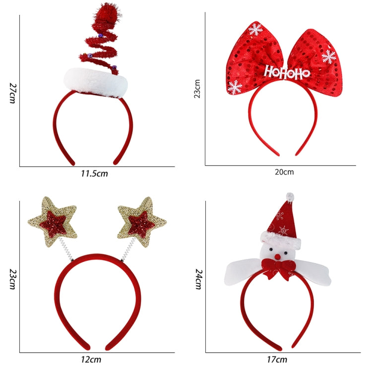 Christmas Party Decoration Headband Children Festival Hair Accessories, Color: Red Hat Snowman