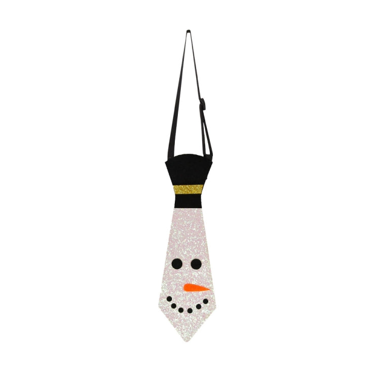 Christmas Children Cartoon Ties Holiday Party Performance Costume Props, Color: Snowman Face