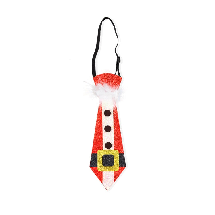 Christmas Children Cartoon Ties Holiday Party Performance Costume Props, Color: Santa Cloth