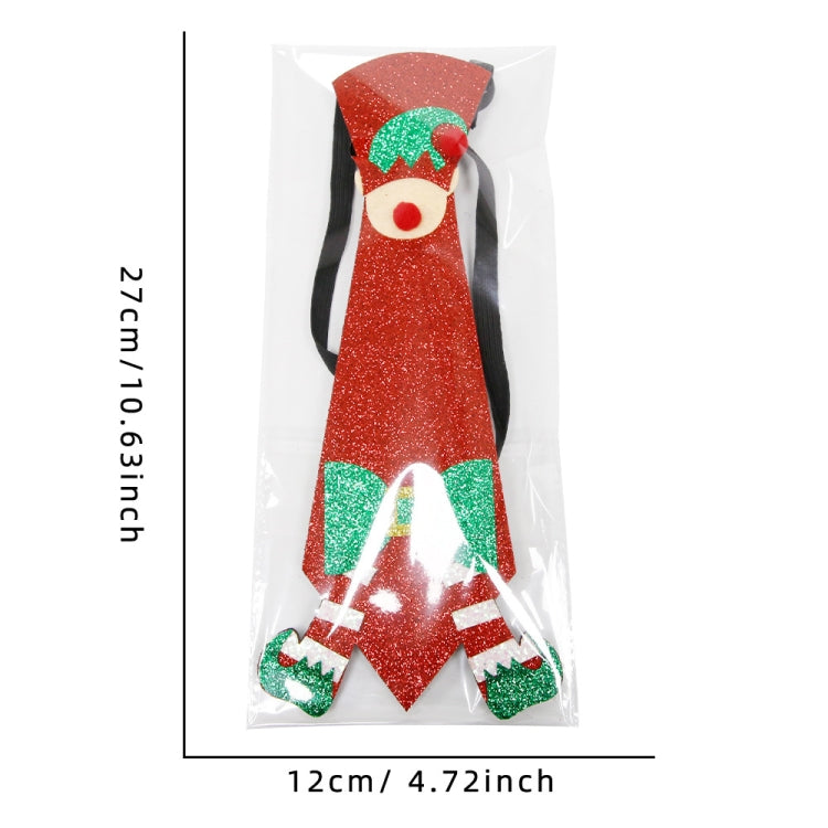 Christmas Children Cartoon Ties Holiday Party Performance Costume Props, Color: Snowman Face