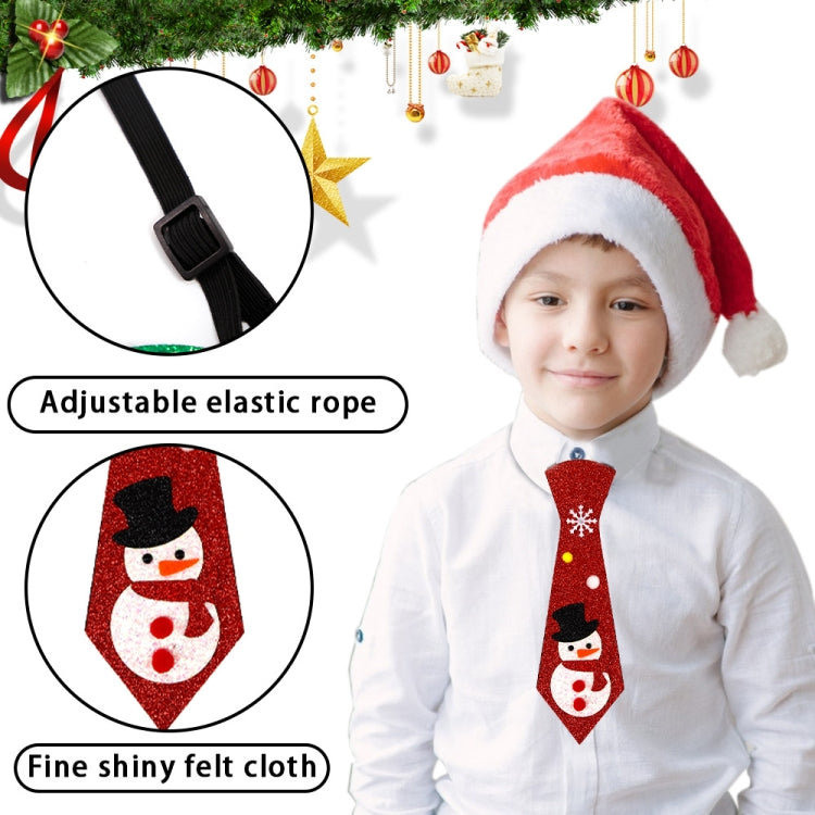 Christmas Children Cartoon Ties Holiday Party Performance Costume Props, Color: Elves