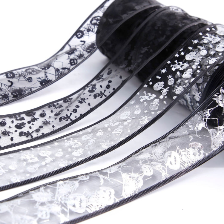 2m Halloween Decoration Gold-stamped Cartoon DIY Bow Ribbon
